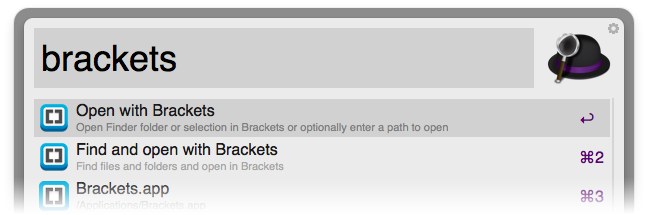 Open With Brackets Screenshot