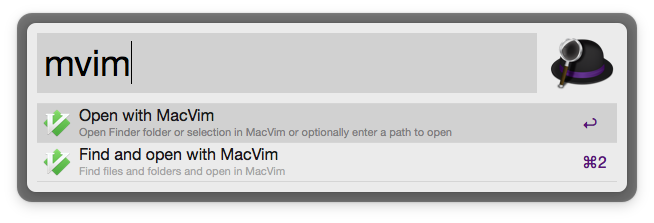 Open With MacVim Screenshot