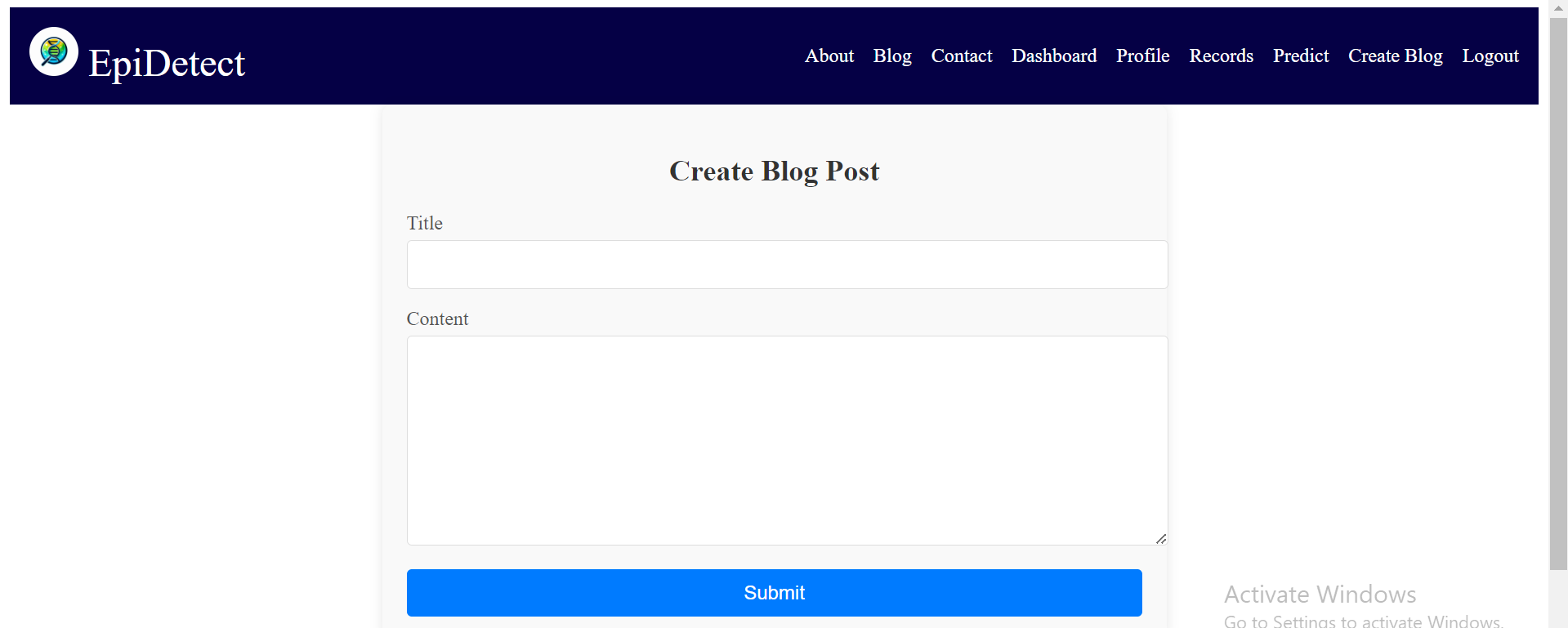 Create Blog Post