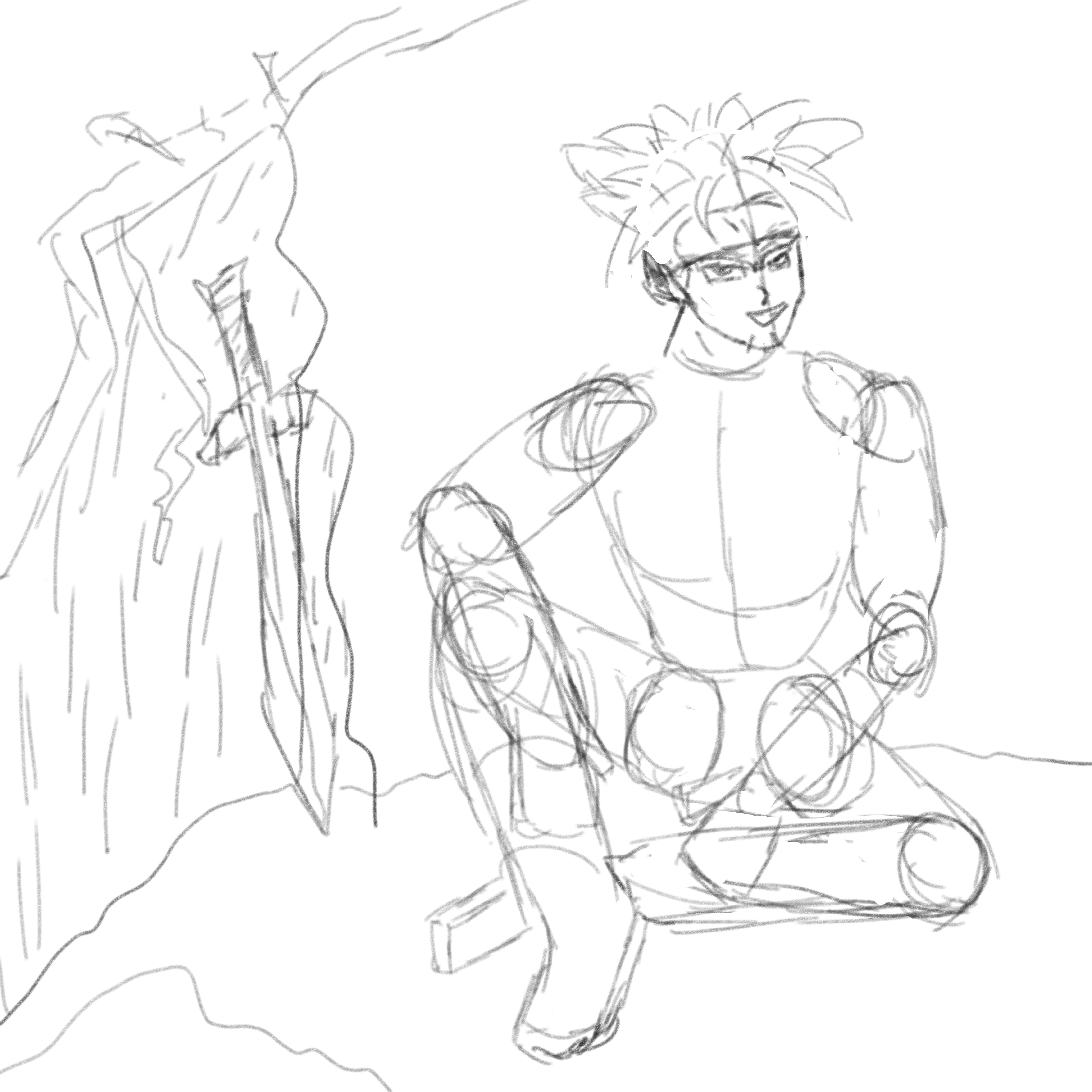 I was originally trying to draw Trunks, but he turned into a generic xenoverse character :))))