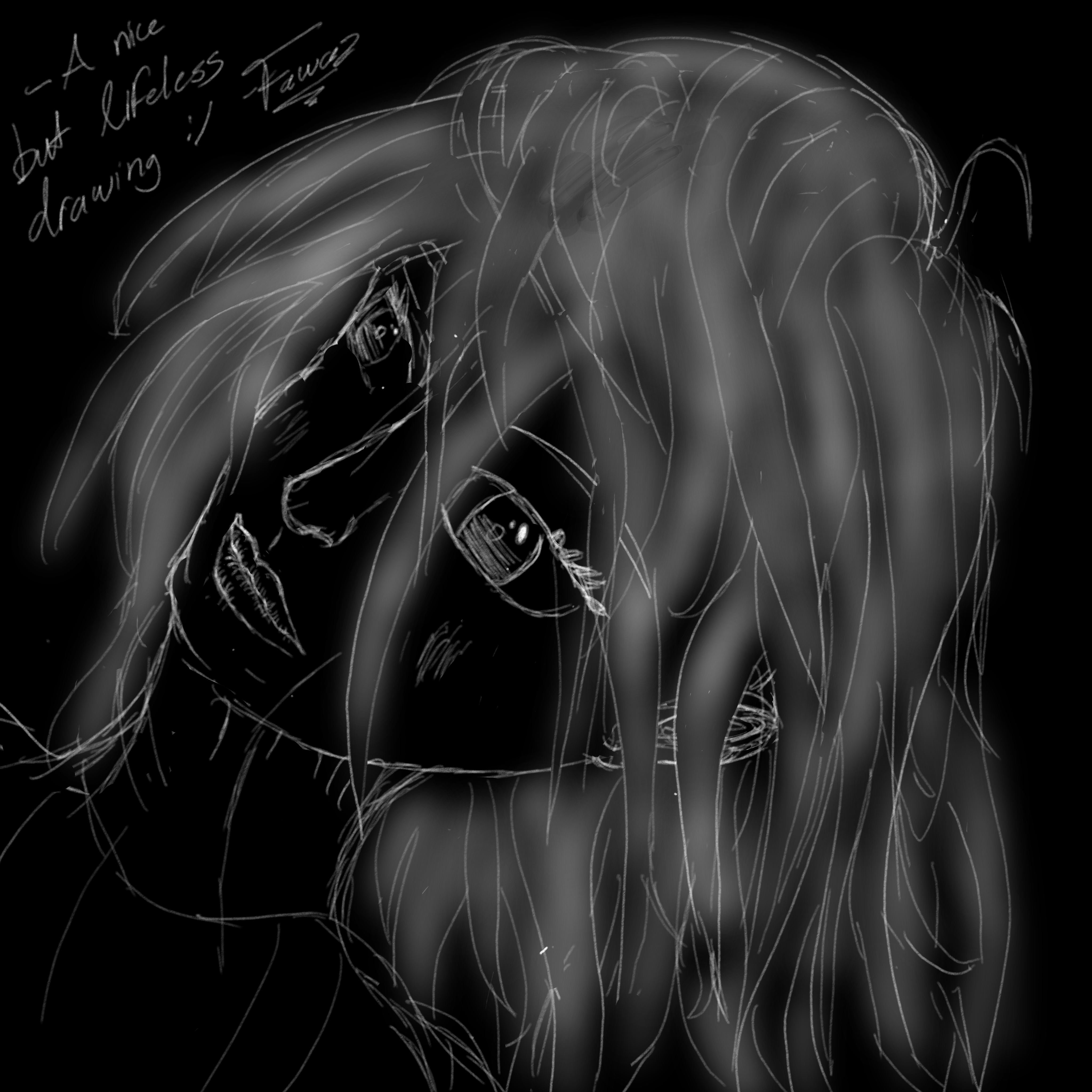 Pretty good drawing late at night but she looks lifeless