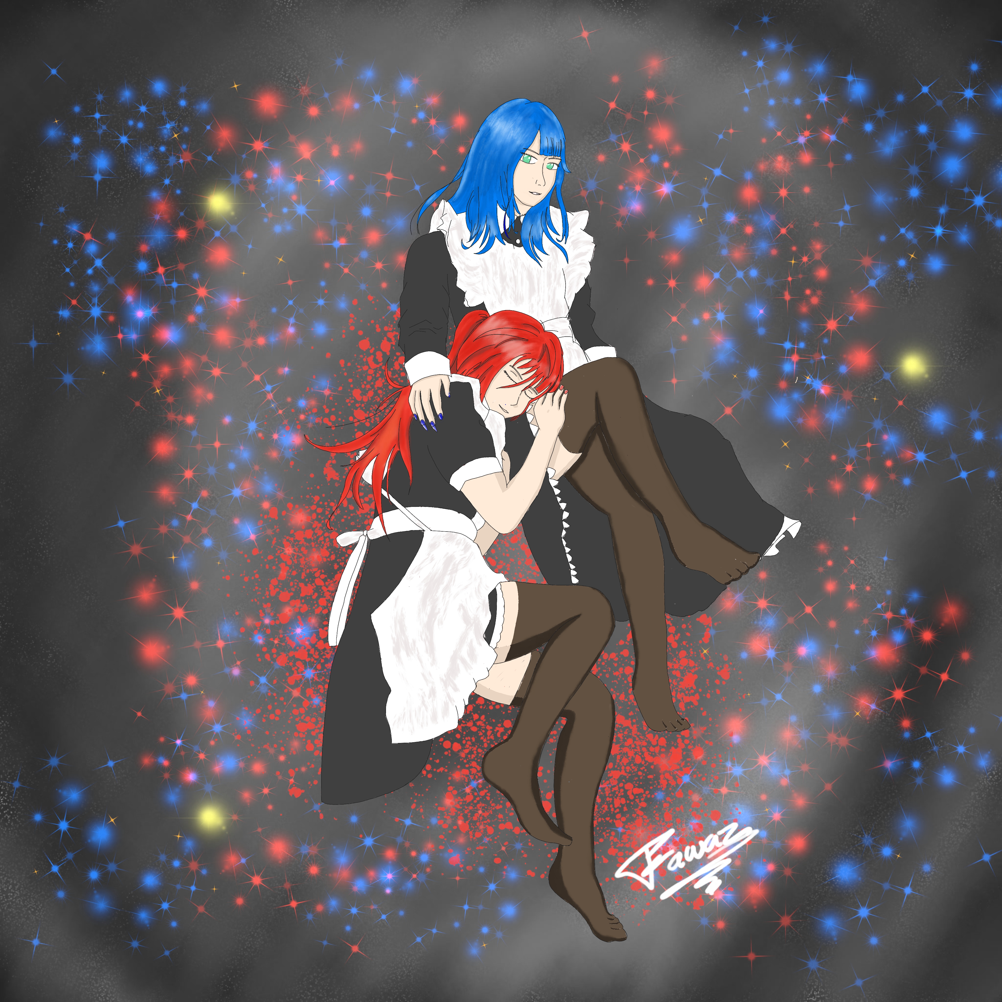 A multi day practice/full drawing that is somewhat copied from a real picture but a lot was done on...