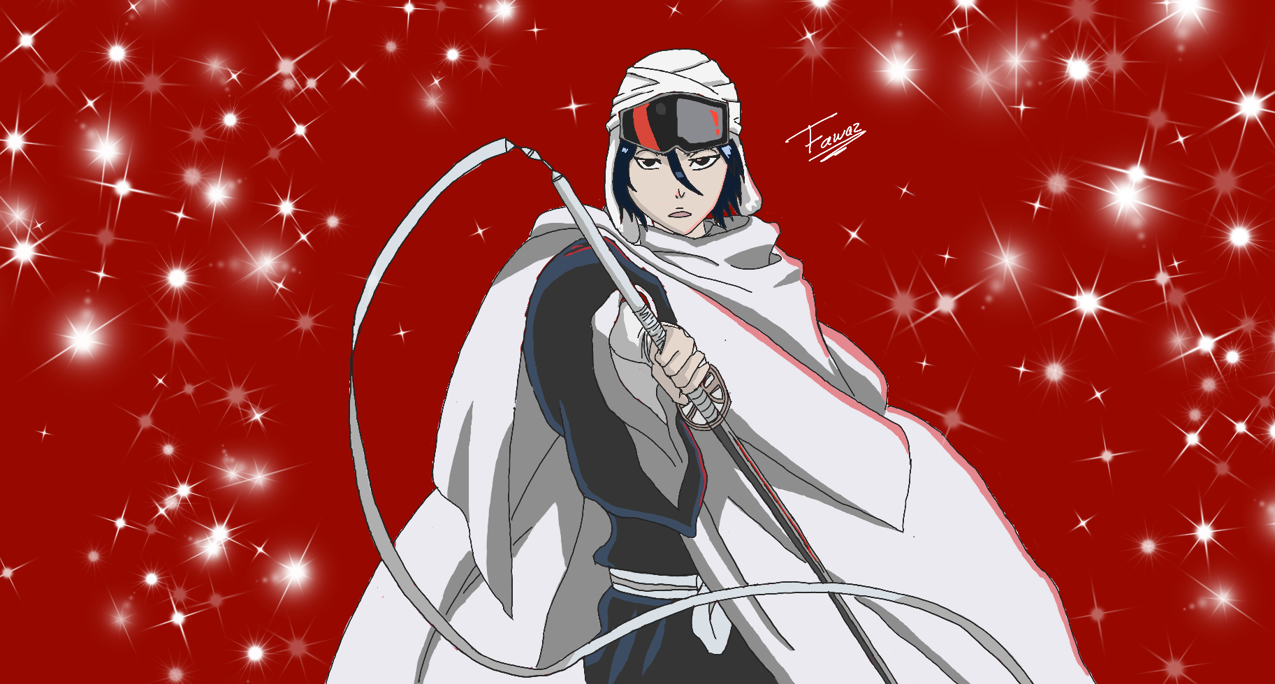 This was a second attempt to copy a drawing from a screenshot from Bleach. Full color and fancy spar...