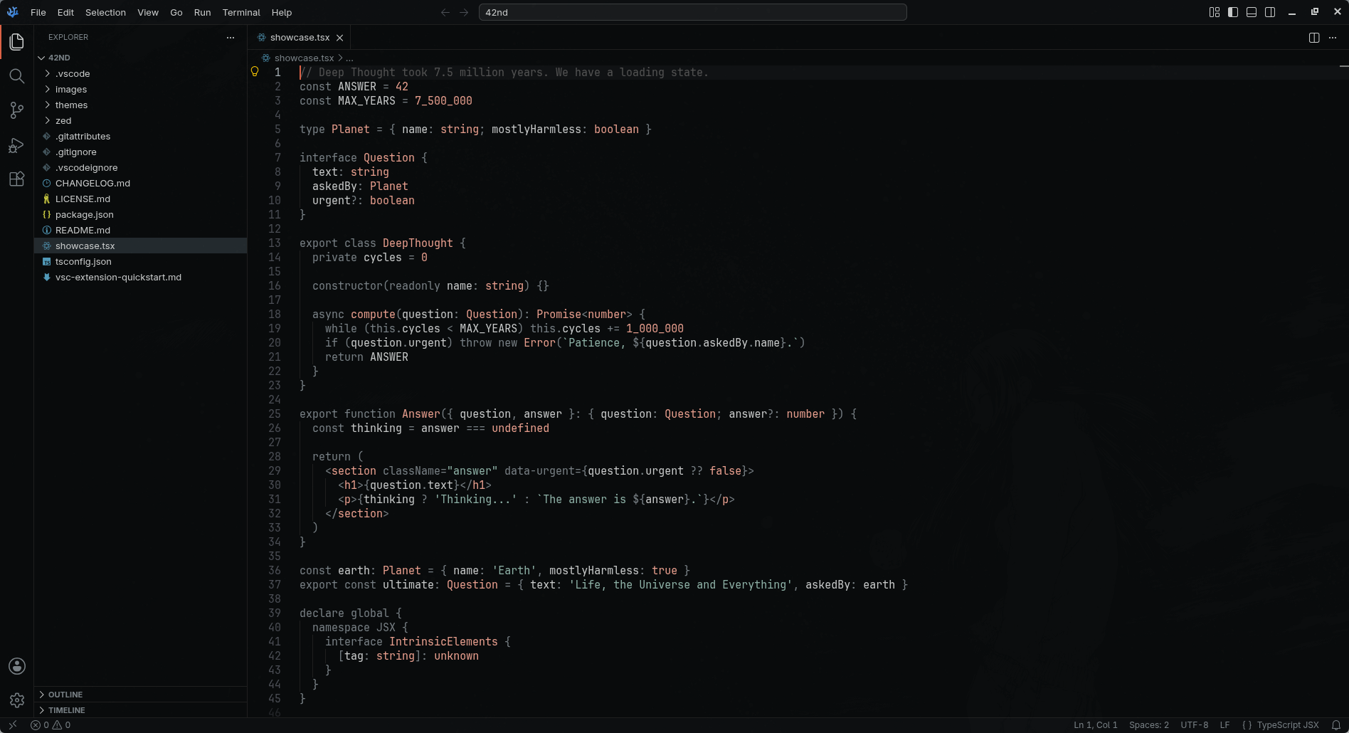 42nd Ember in VS Code