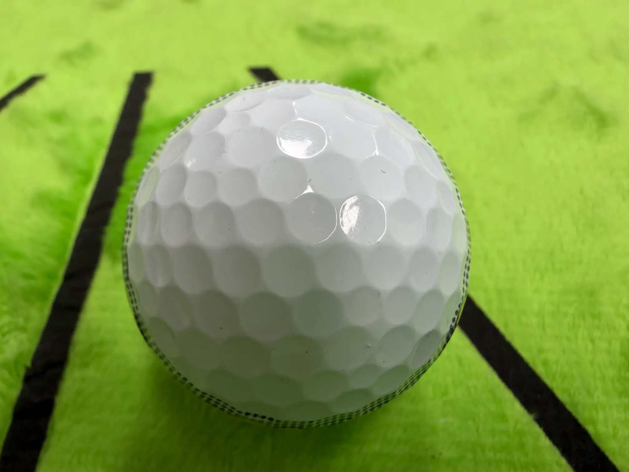 골프공 접합선과 딤플 구조 상세