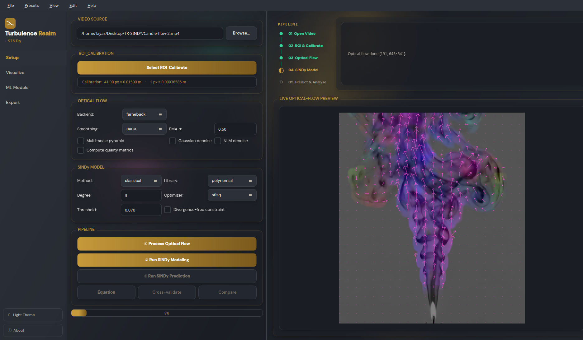 Turbulence Realm SINDy v2.2.1 workflow overview