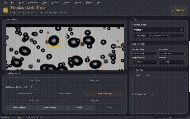 Turbulence Realm Tracker live demo
