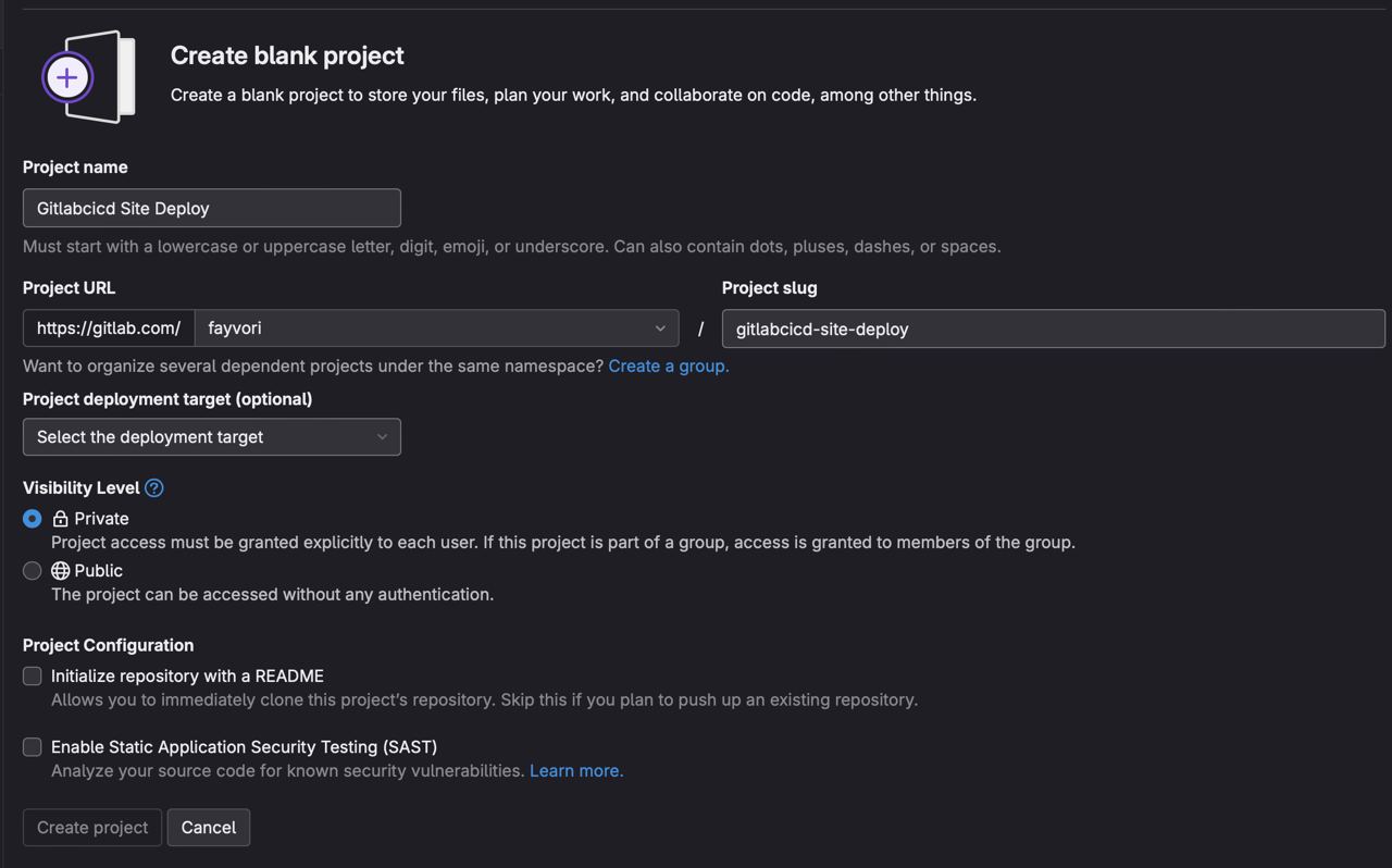 gitlab repository creating process