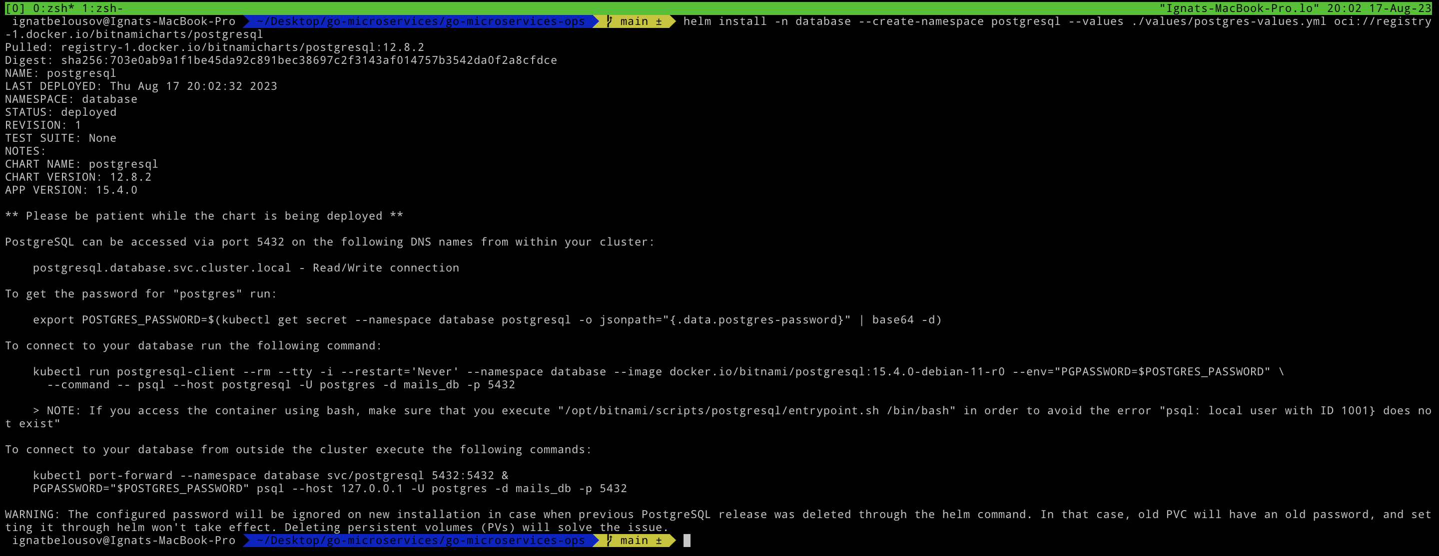 install postgres