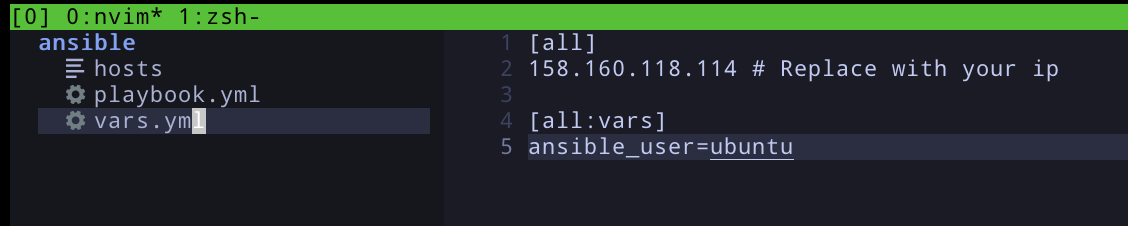 ansible hosts file