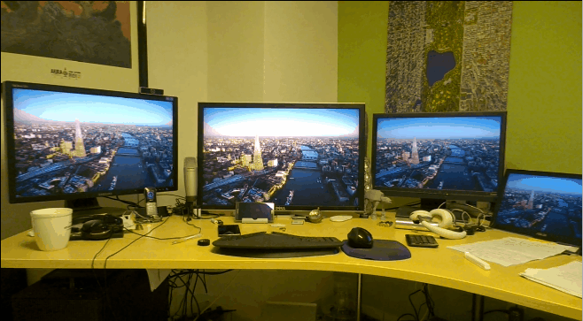 multiscreen aerial screensaver