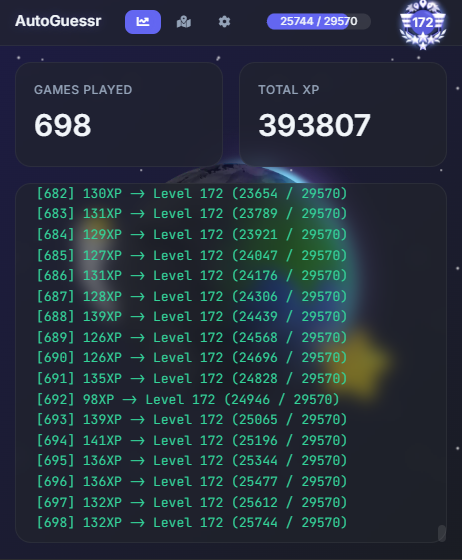 Autoguessr Dashboard