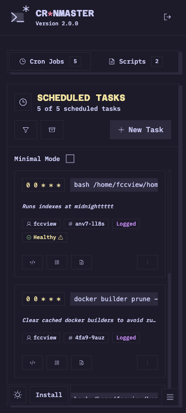 Dark Mode Mobile