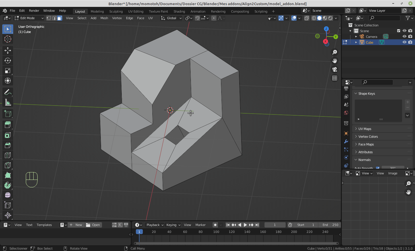 GIF showing how to define a custom transform orientation