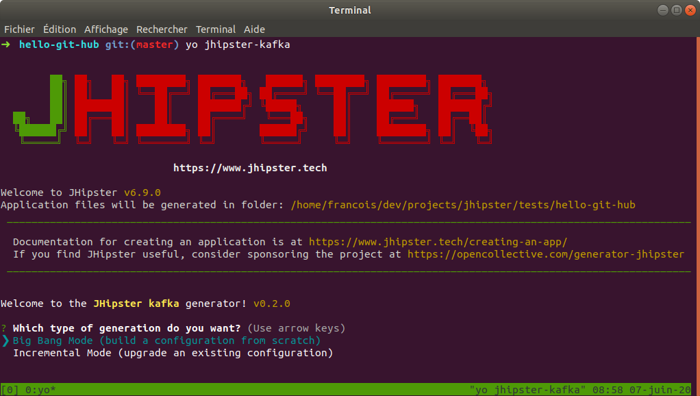 Kafka module for JHipster in action!