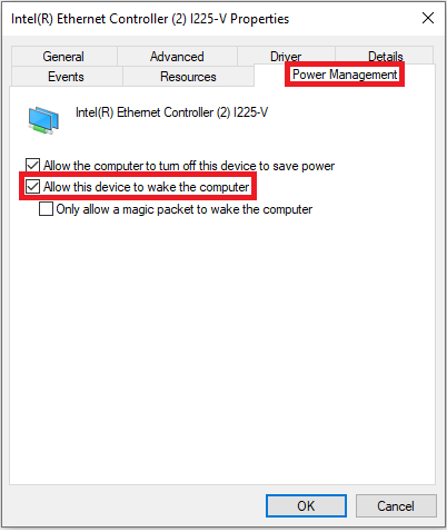 Windows Settings to Allow device to wake the computer