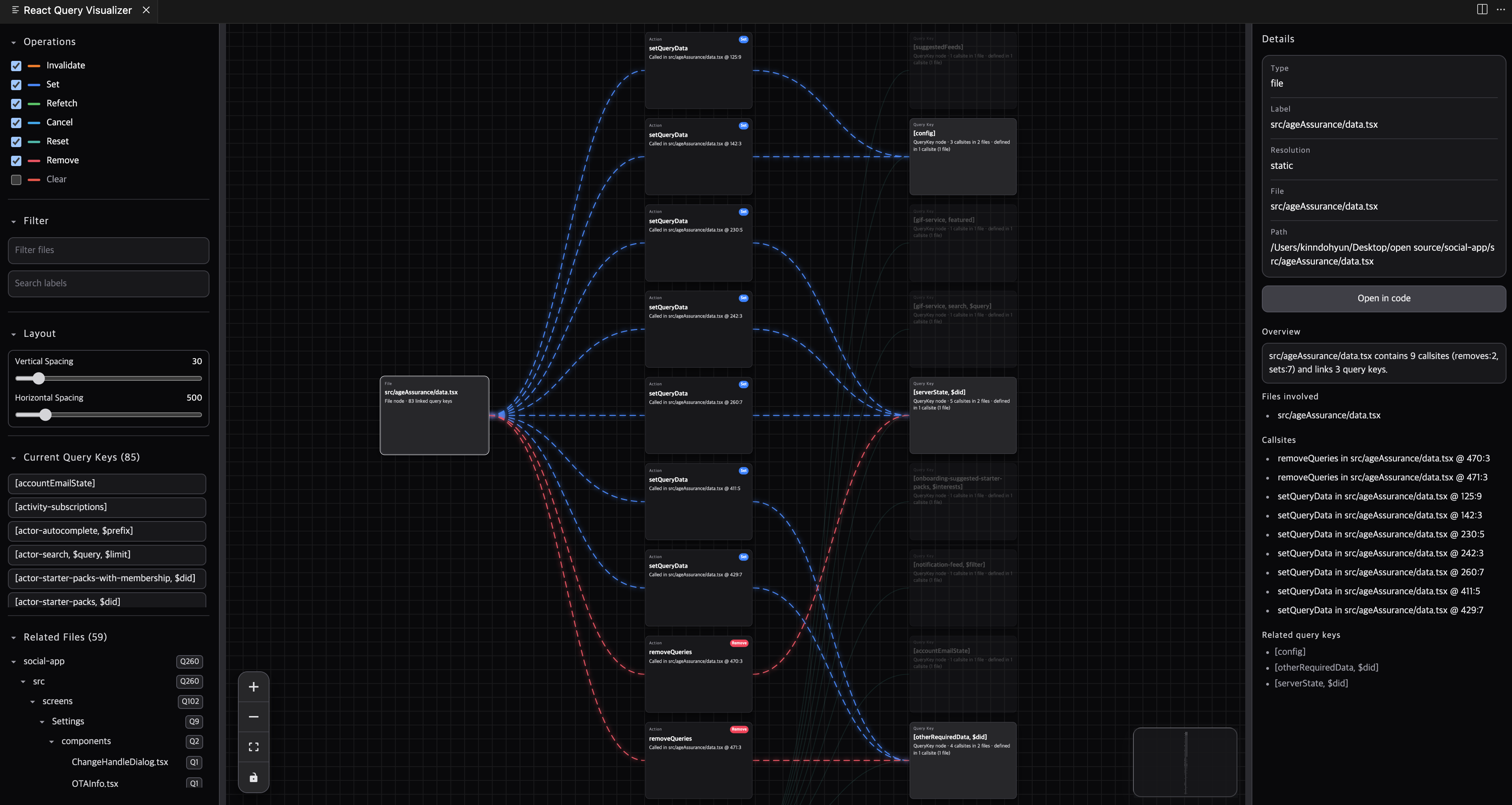 React Query Visualizer screenshot