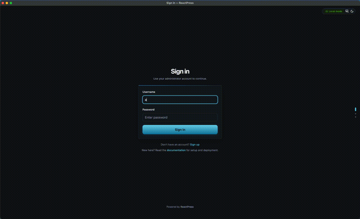 Desktop — offline writing with SQLite