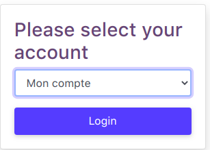 Select your account
