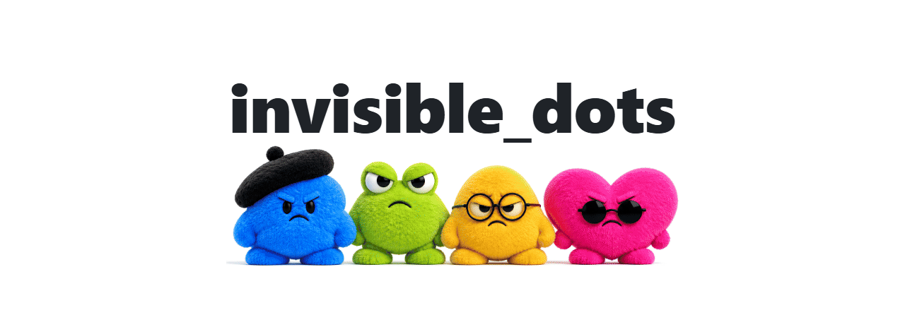 invisible_dots, an open-source, self-hosted alternative to OpenAI Dots, Meta Muse, Grok Bot, Manus Cue and Claude Cowork. An animation of what a Dot does: asked once in its chat to save a shop's invoices every month and send the total to Telegram, it works on a computer of its own (a desktop, a terminal, files and a Firefox that keeps the shop's login), writes the steps down as a skill, asks before it adds the monthly automation, and then sends the total every month; several Dots, one computer each.