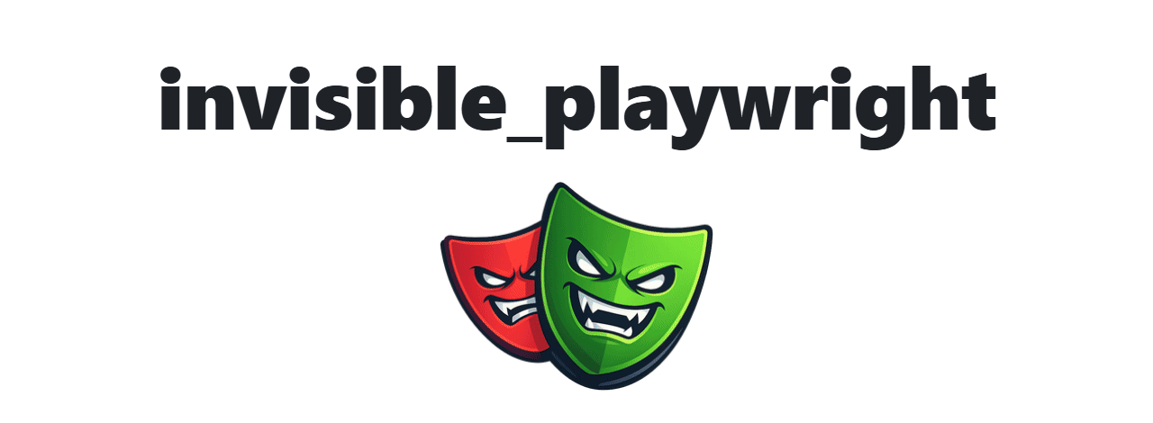 invisible_playwright, Playwright on an anti-detect Firefox. An animation: the two-line switch from Playwright, the fingerprint set inside the engine, a mouse that moves like a hand, and the bot tests it passes.