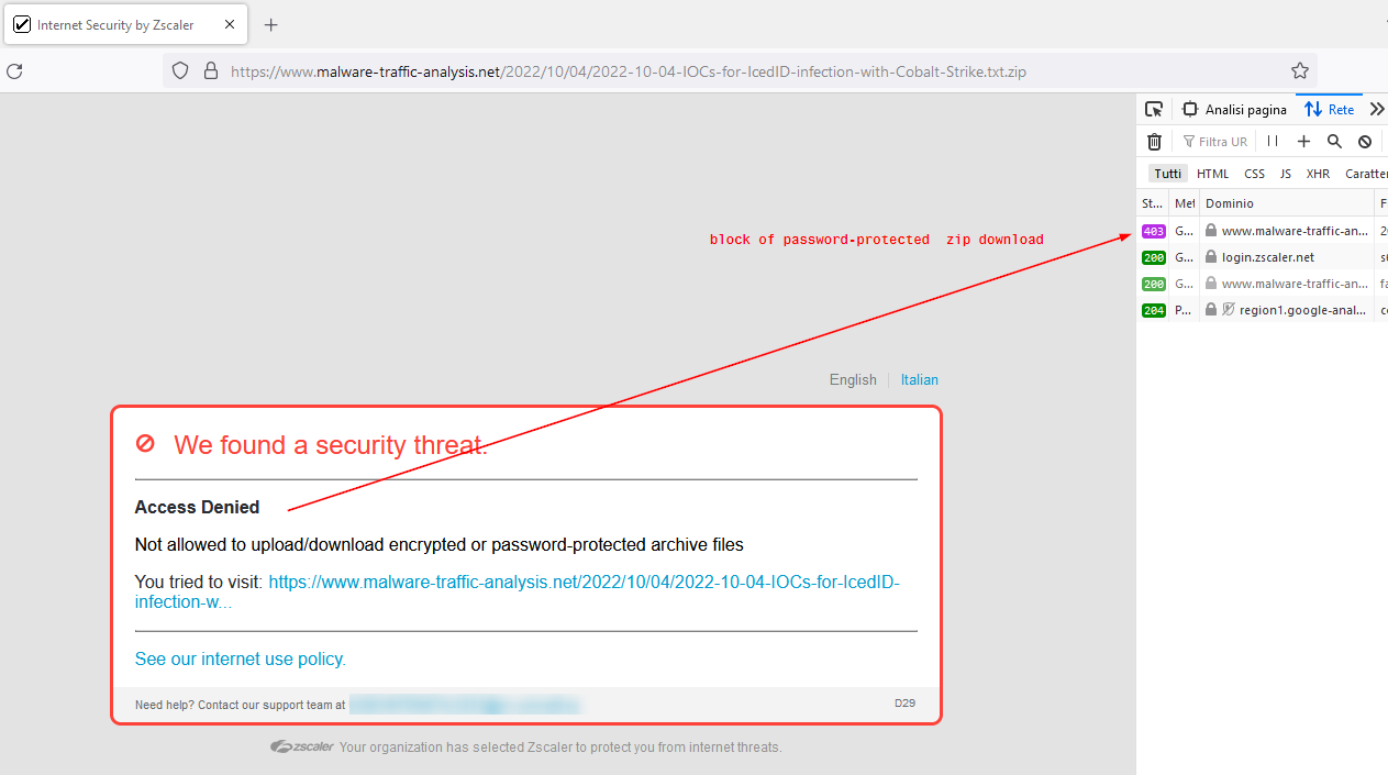 ZScaler blocking password-protected downloads