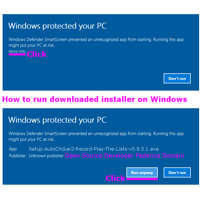 Workaround Windows UAC