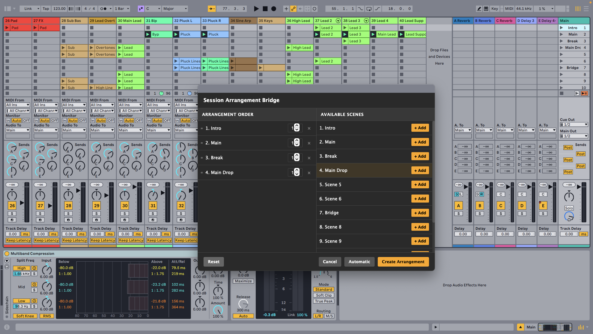Session to Arrangement Bridge