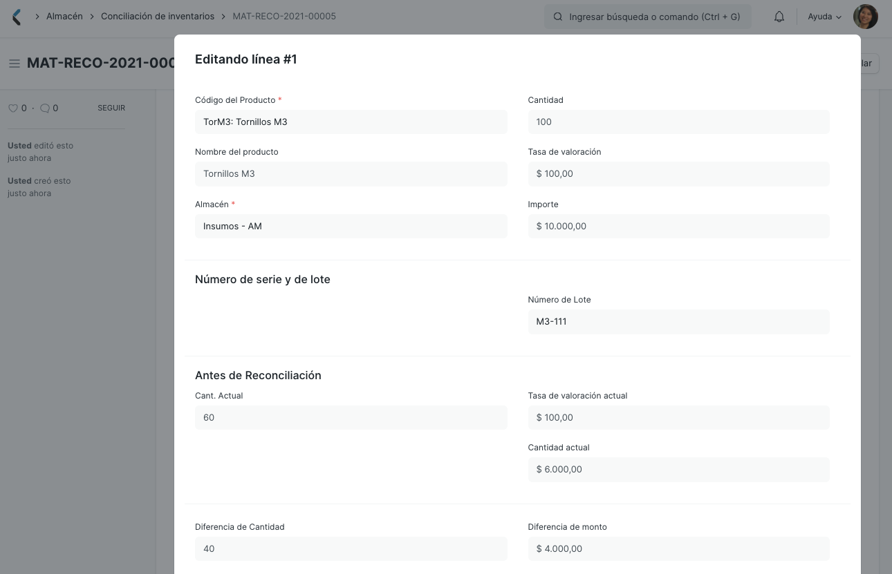 Stock Reconciliation