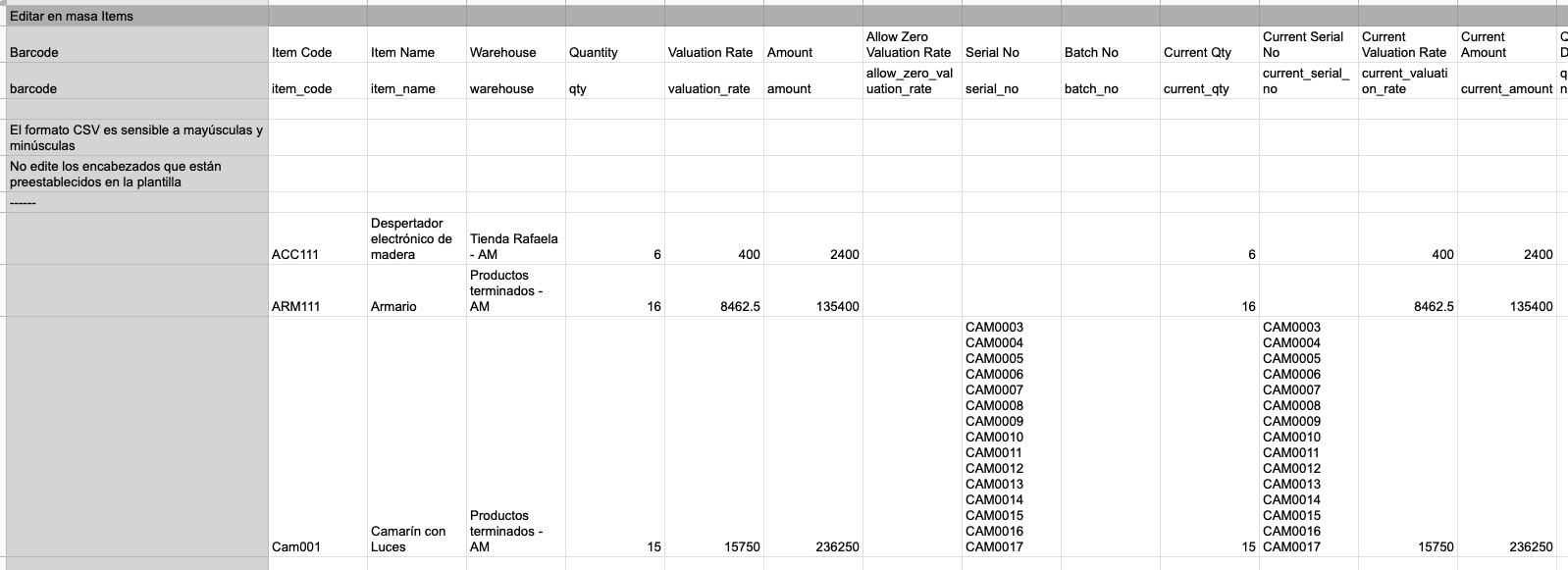 Stock Reconciliation update