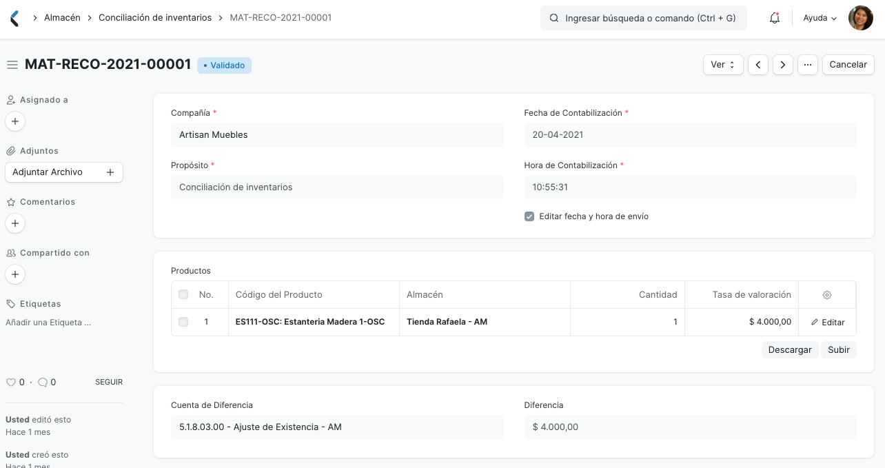 Stock Reconciliation