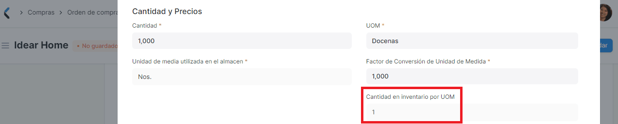 Purchase Order - UOM