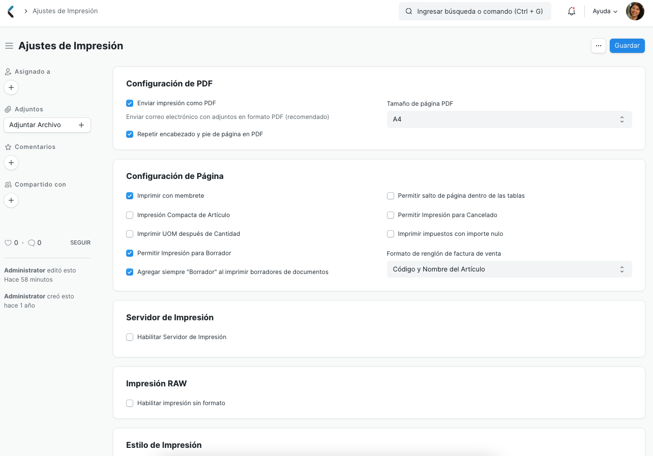 Print Settings