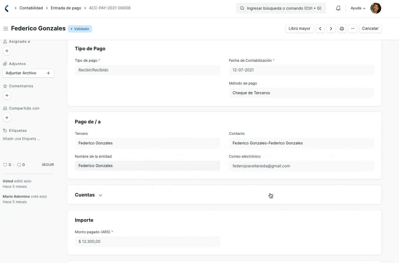 Payment Entry from SO