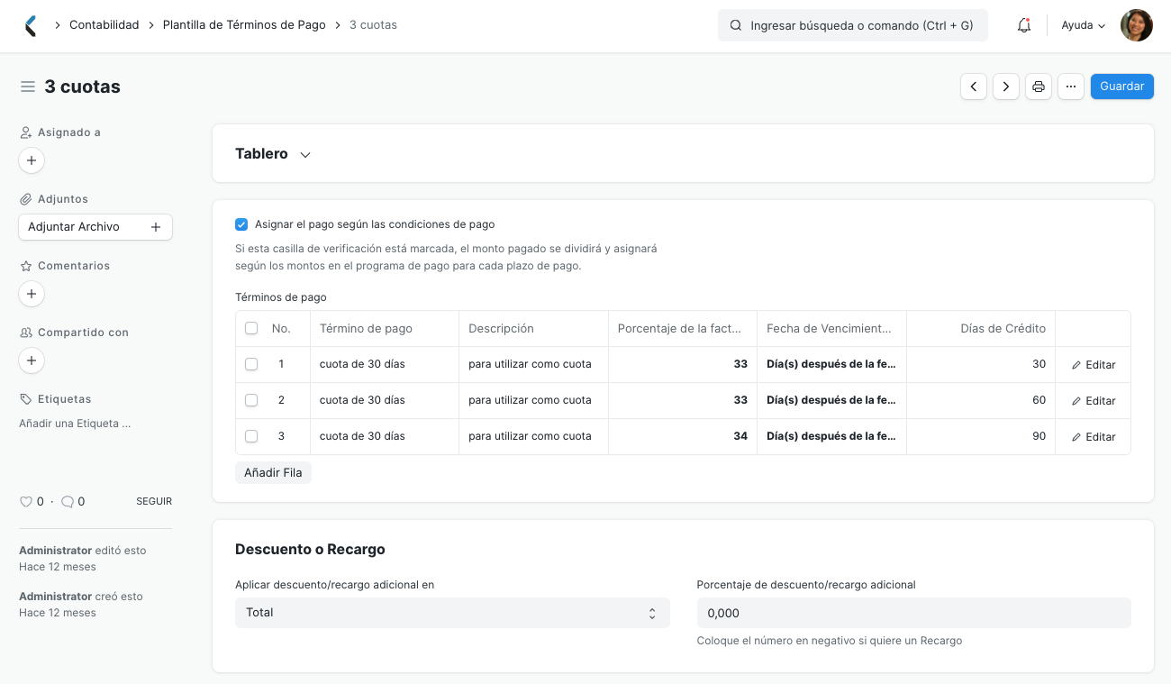 Payment Terms Template