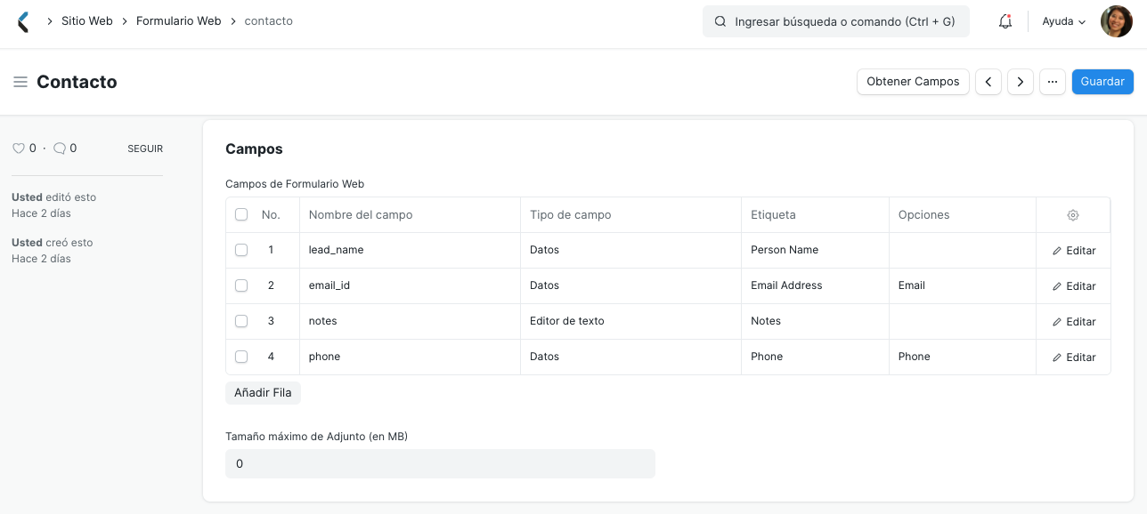 Web Form Fields