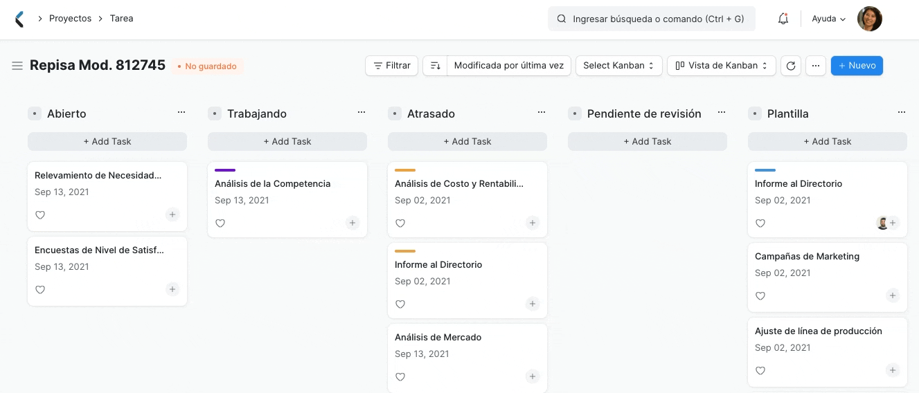 Move Cards on Kanban Board