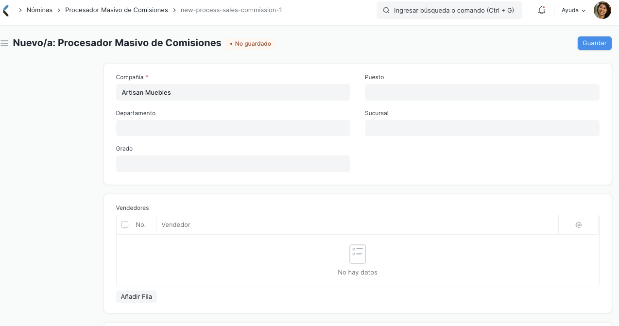Procesador Masivo de Comisiones