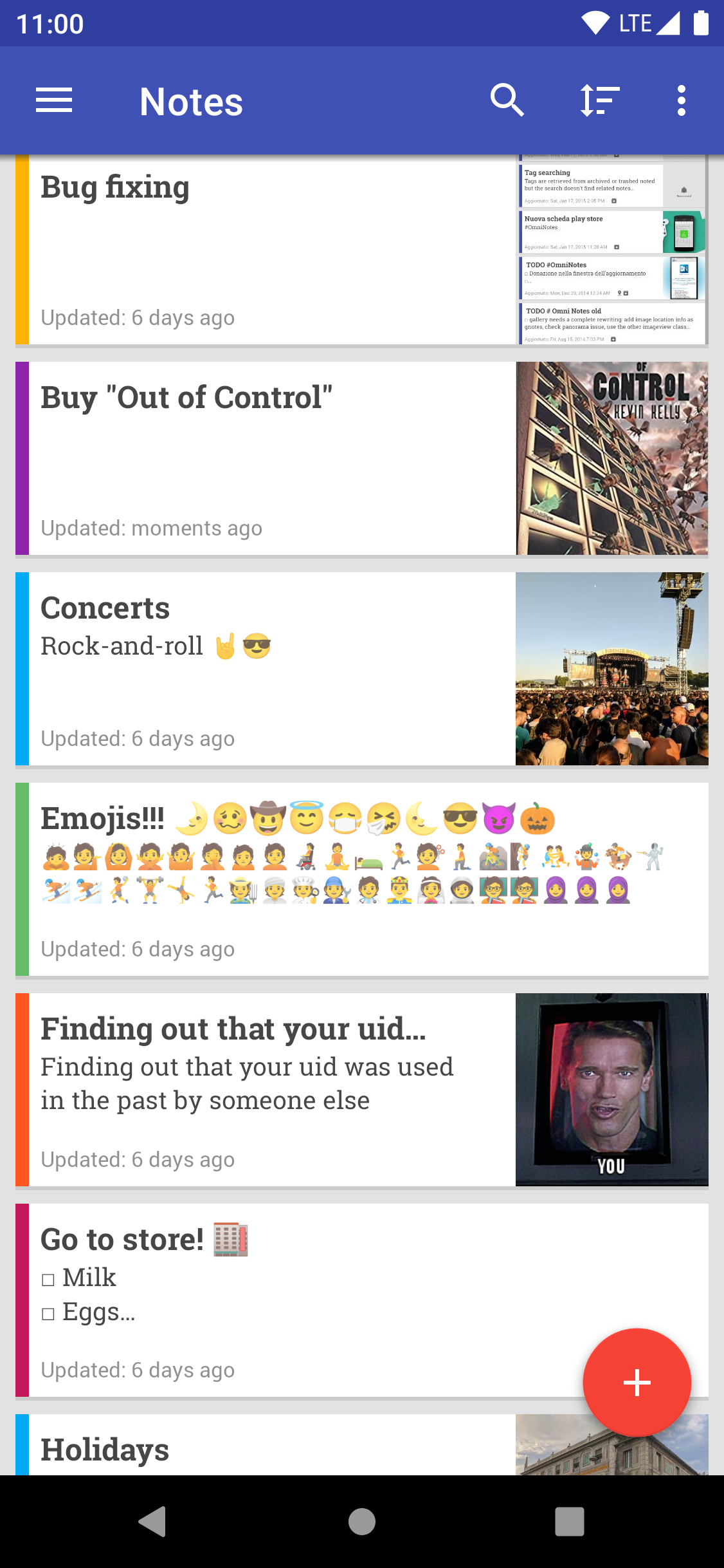Screenshot 1 of Omni Notes — opens full size