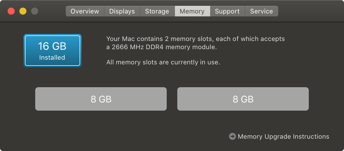 About My Mac Memory