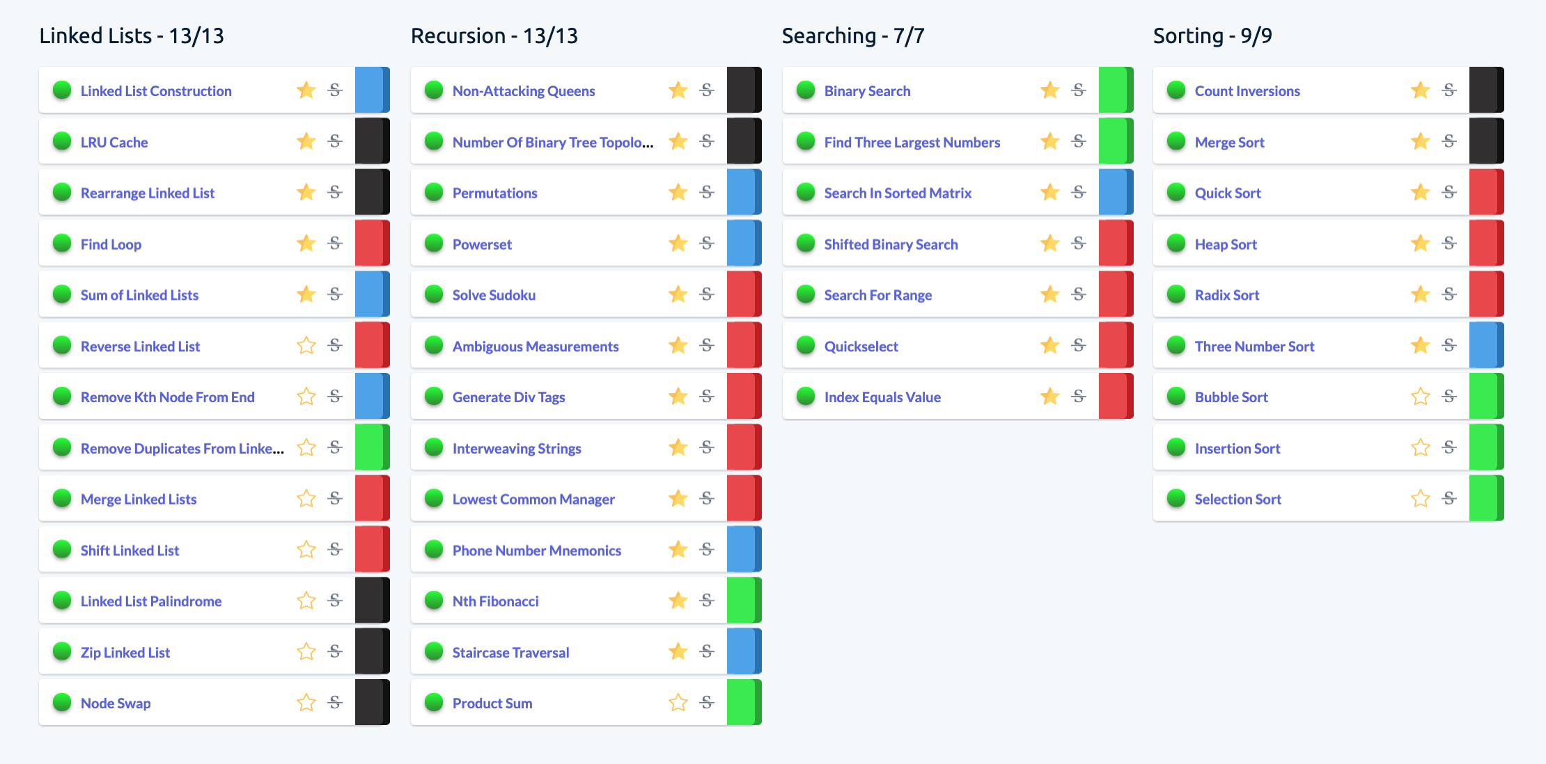 linked lists recursion searching sorting