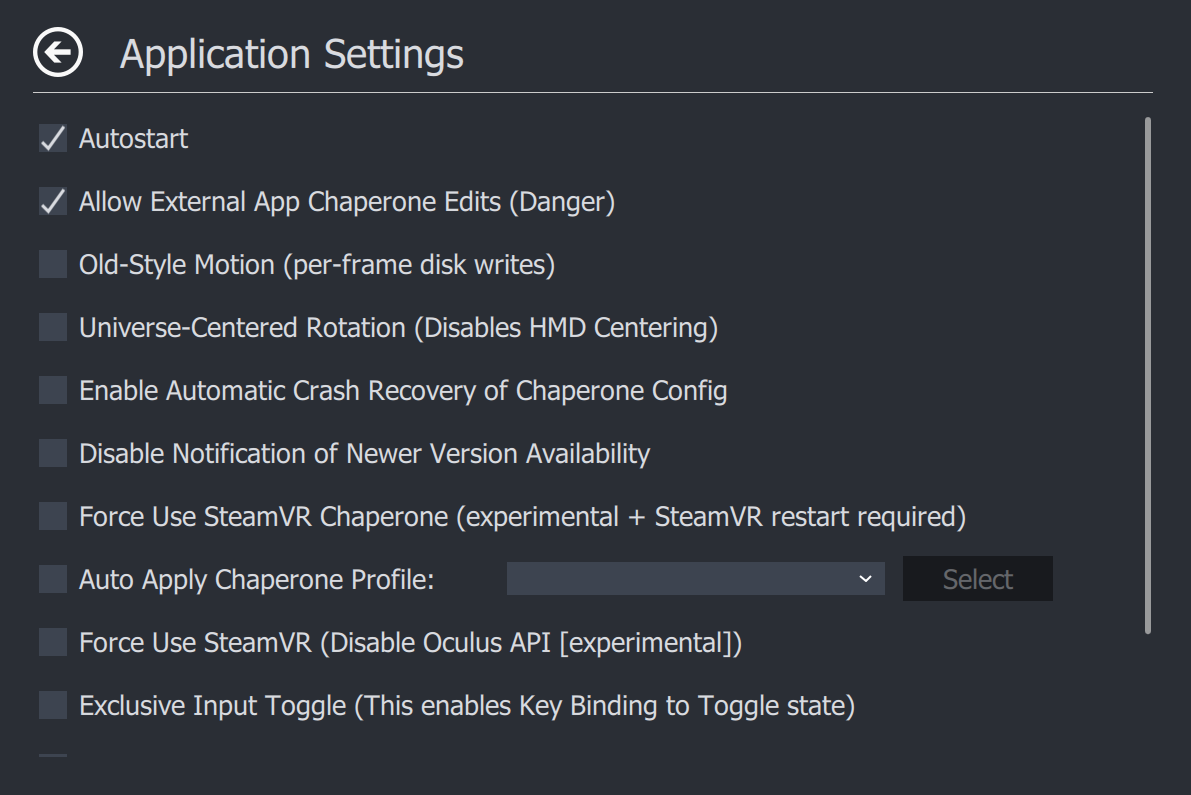 Settings Page