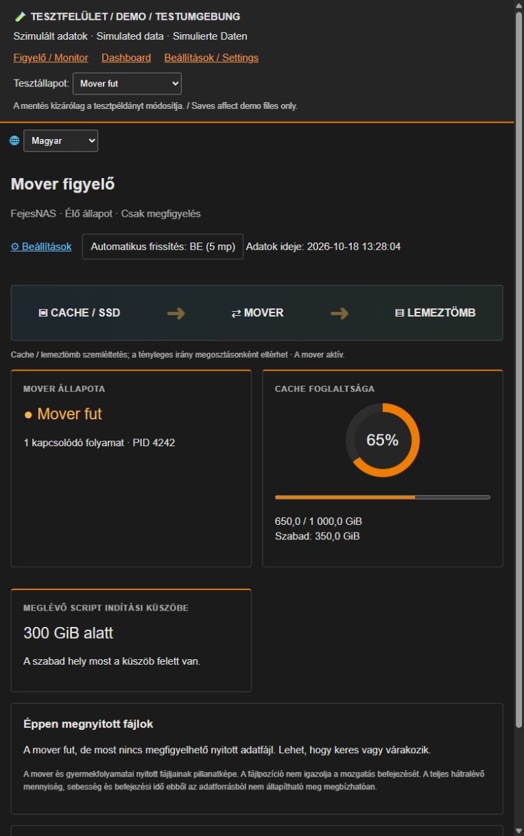 Mover Monitor — Hungarian demo