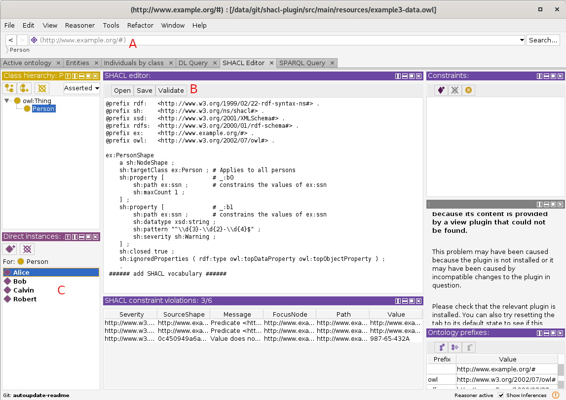 Screenshot of SHACL Editor