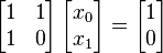 Rendering in matrix notation