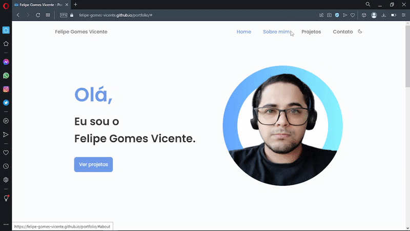 Gif of the finished project Felipe Vicente