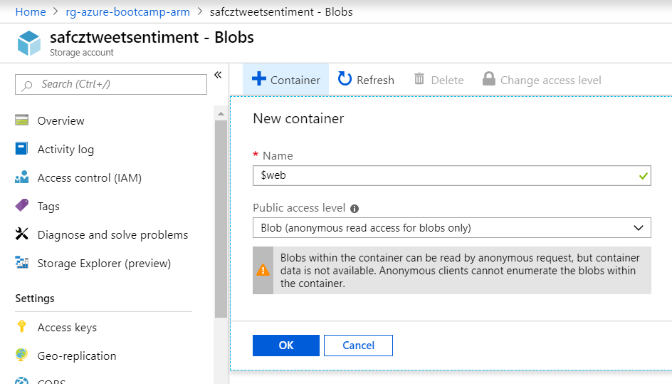 create-blob-containter