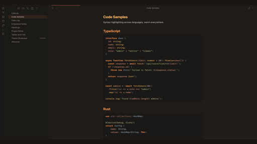 Dark mode screenshot