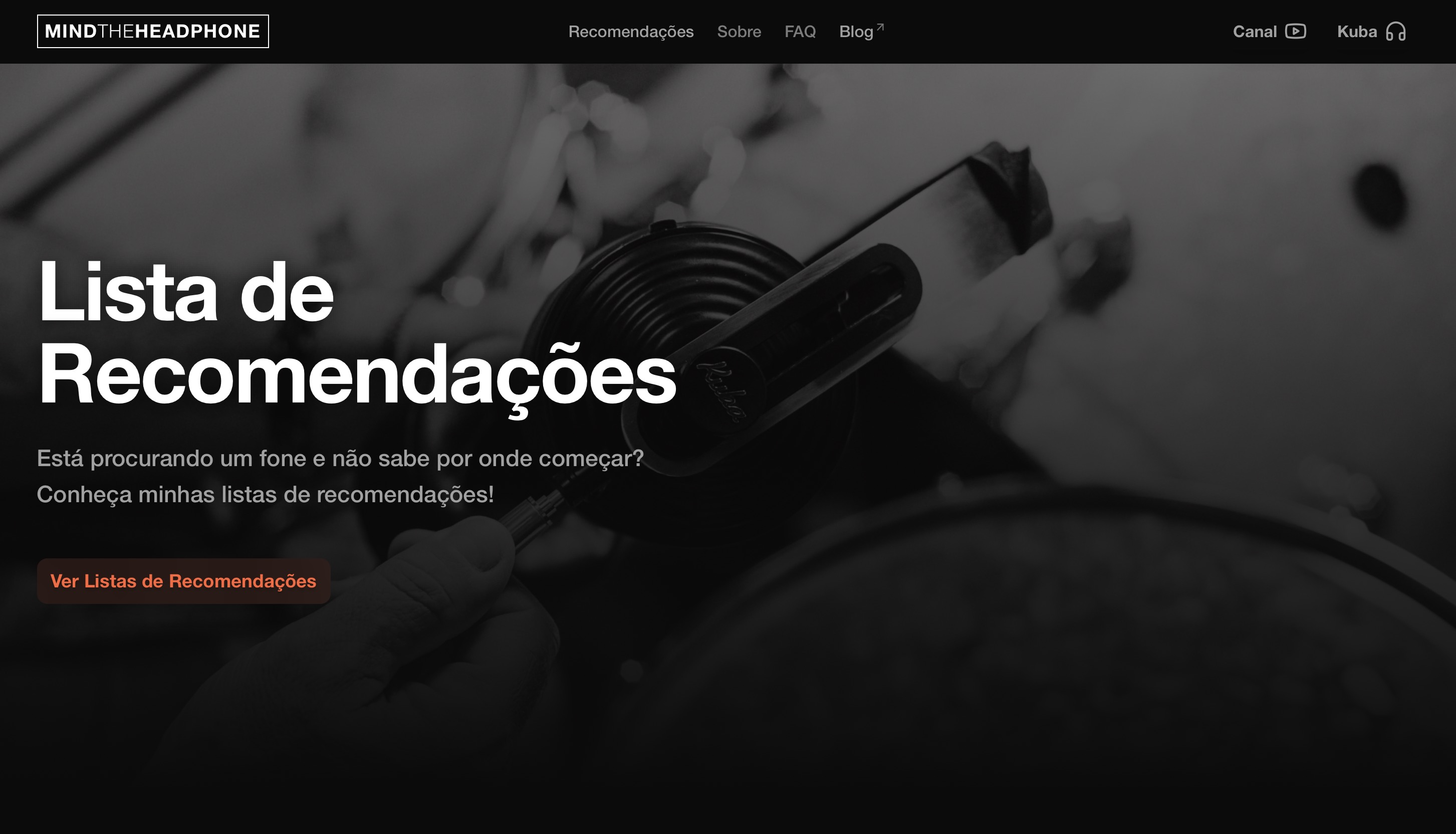 Mind the Headphone platform screenshot