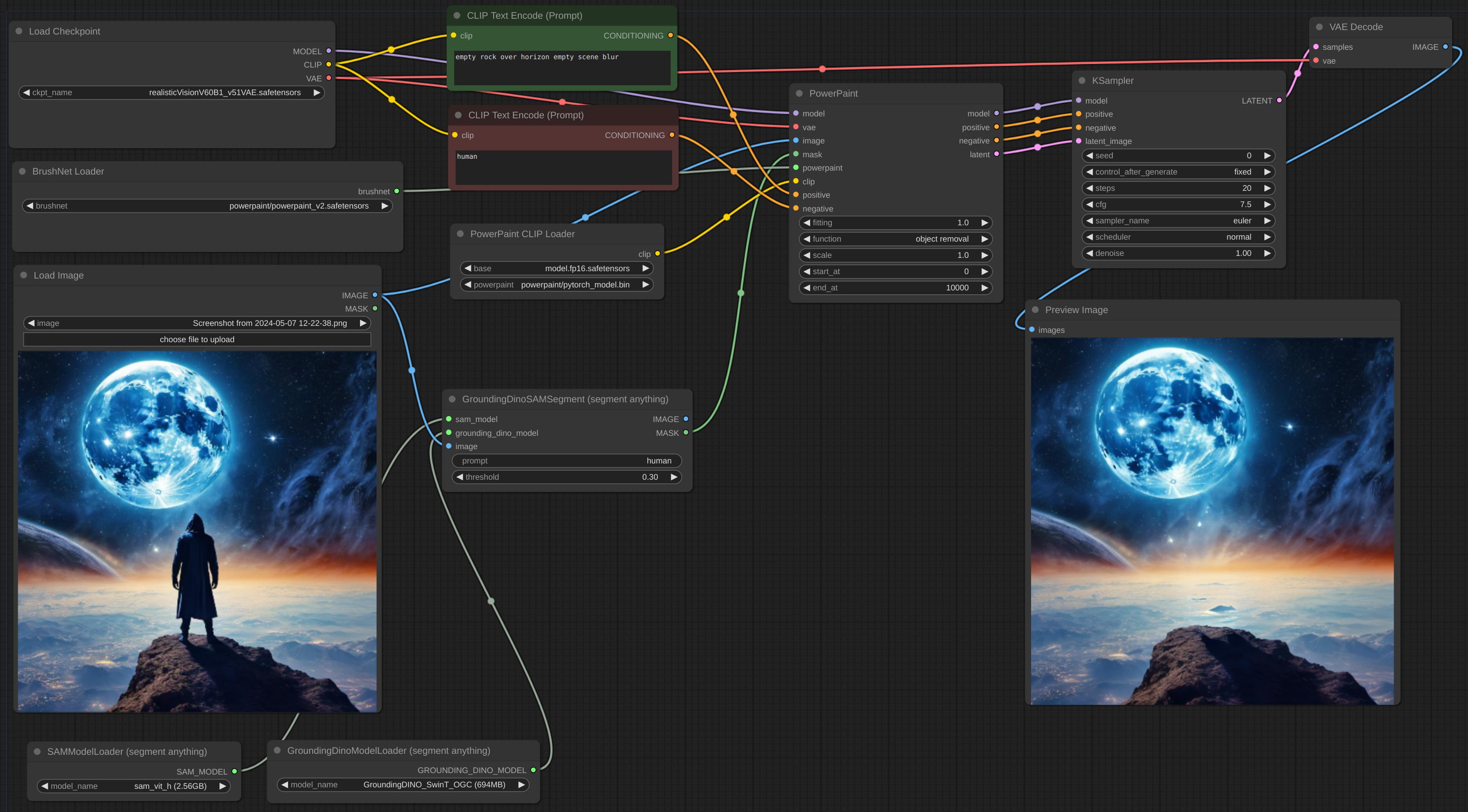 object removal example